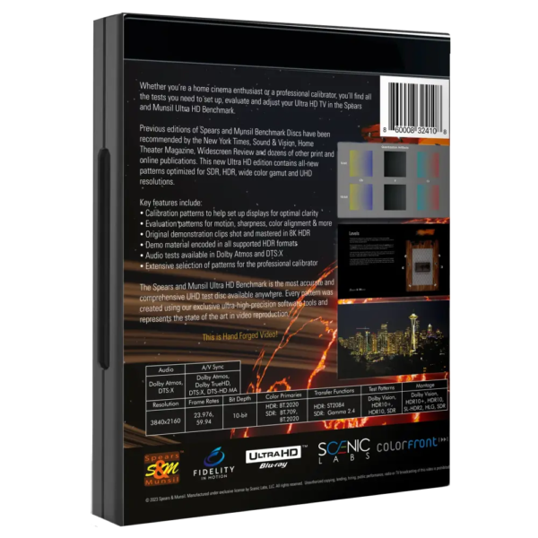 Spears & Munsil Ultra HD Benchmark 2023 back view